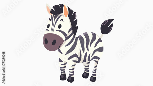 Cute zebra cartoon icon vector illustration graphic