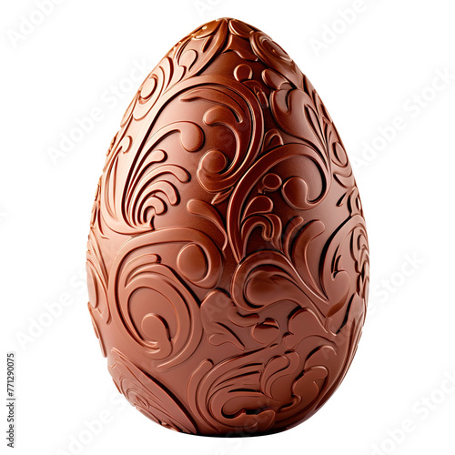 Chocolate easter egg isolated on transparent background Remove png, Clipping Path, pen tool