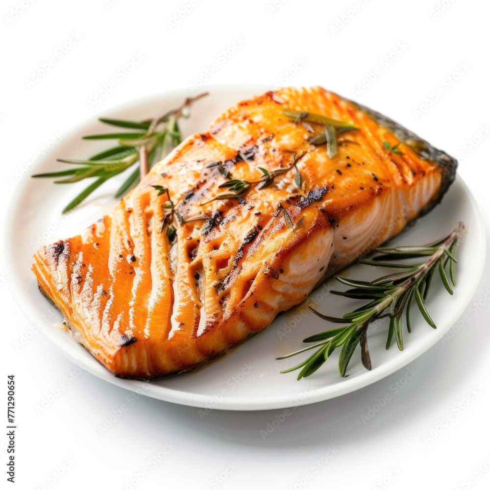 Perfectly Grilled Salmon Fillet with Charred Lemon and Rosemary Perfectly Grilled Salmon Fillet with Charred Lemon and Rosemary