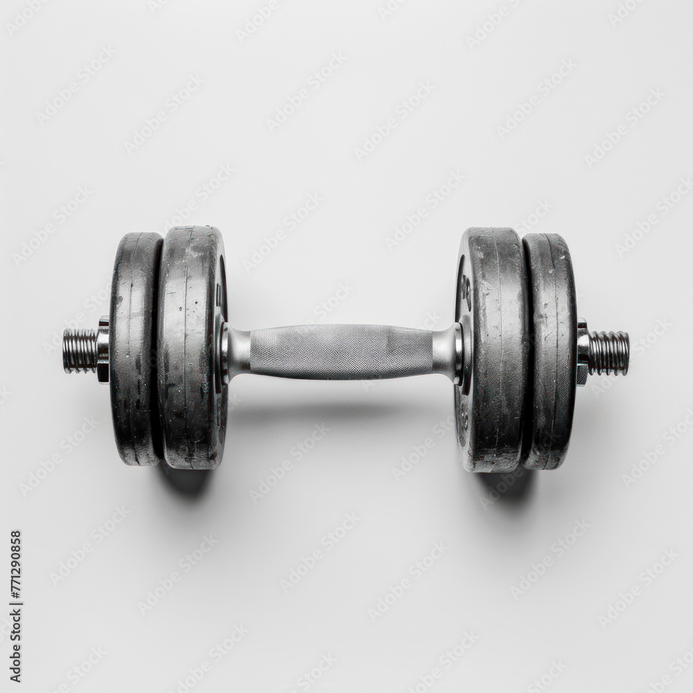 Fototapeta premium Dumbbell on white background