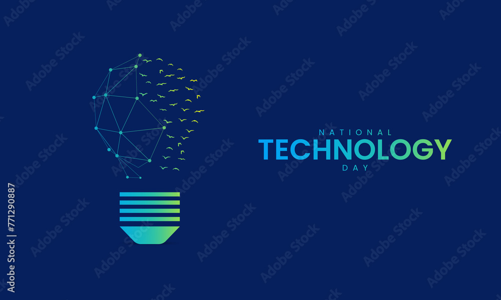 National Technology Day. Technology Day creative design for social media post. 3D Illustration National Technology Day. Technology Day creative design for social media post. 3D Illustration