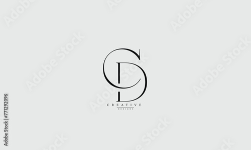 Alphabet letters Initials Monogram logo CD DC C D
