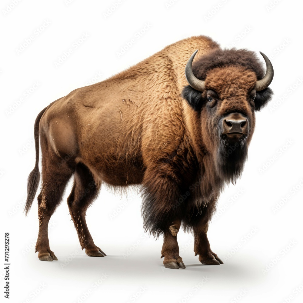 Bison isolated on white background Bison isolated on white background