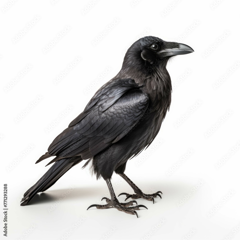 Fototapeta premium Raven isolated on white background