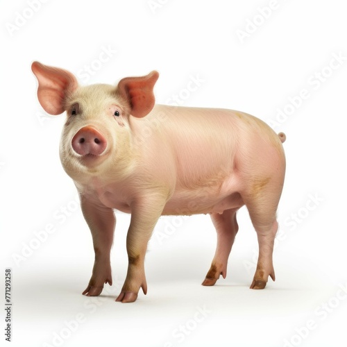 Pig isolated on white background