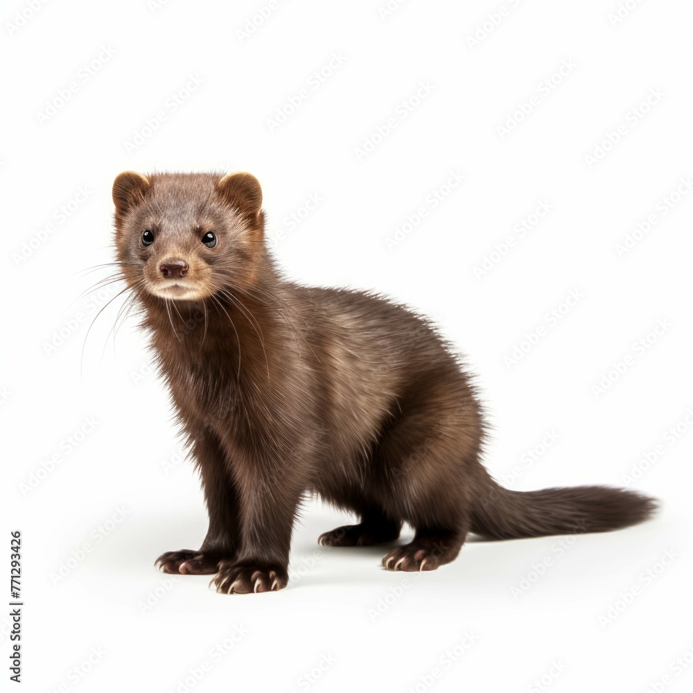 Mink isolated on white background Mink isolated on white background