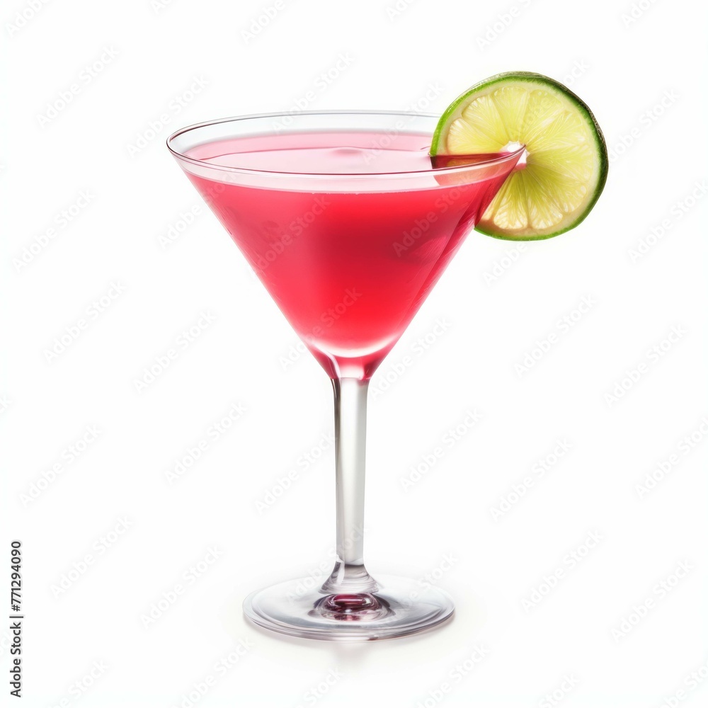 Cosmo Lite Cocktail, isolated on white background