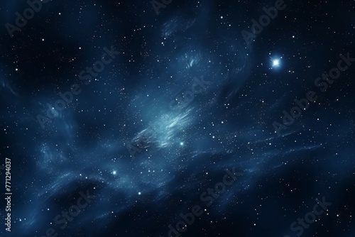 A shot of a distant galaxy, with its stars shining brightly in the night sky