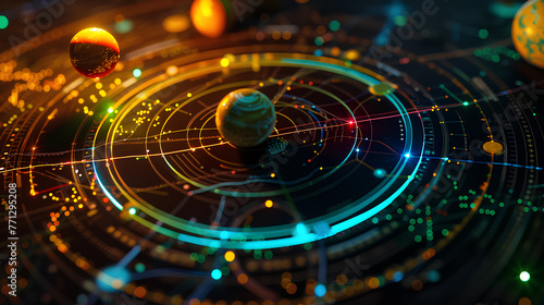 Wallpaper Mural 3d bright solar system planets, nebula Torontodigital.ca