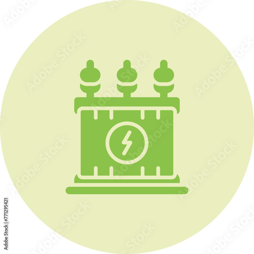 Power Transformer Vector Icon