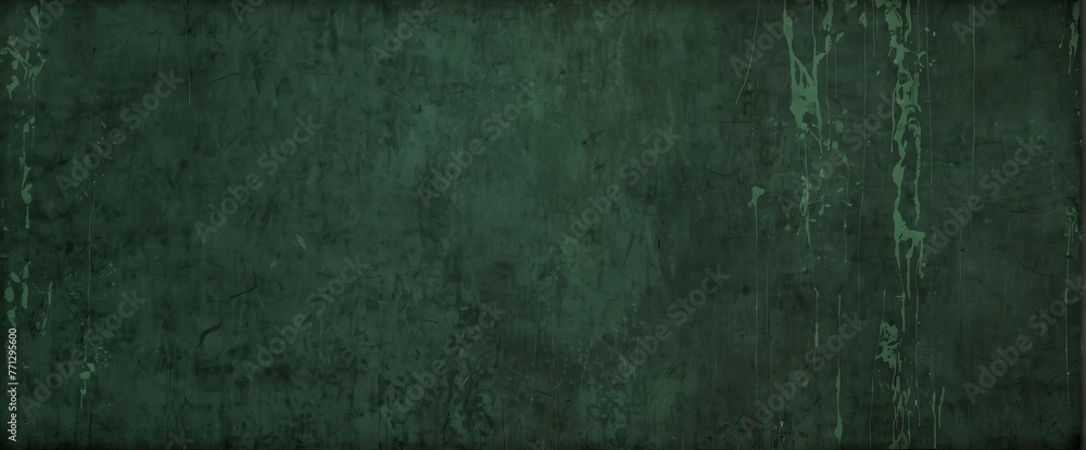 Green wall texture grunge rough abstract with scratches and small cracks from Generative AI - obrazy, fototapety, plakaty 