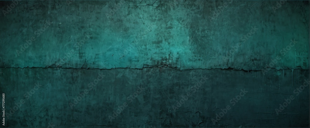 Fototapeta premium Jade green to turquoise blue color gradient wall texture grunge rough abstract with scratches and small cracks from Generative AI