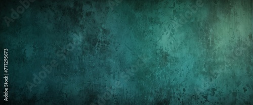 Jade green to turquoise blue color gradient wall texture grunge rough abstract with scratches and small cracks from Generative AI