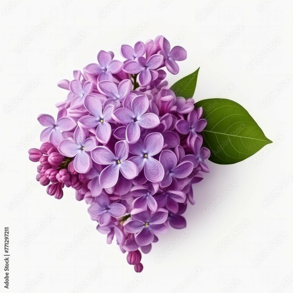 Lilac Flower, isolated on white background