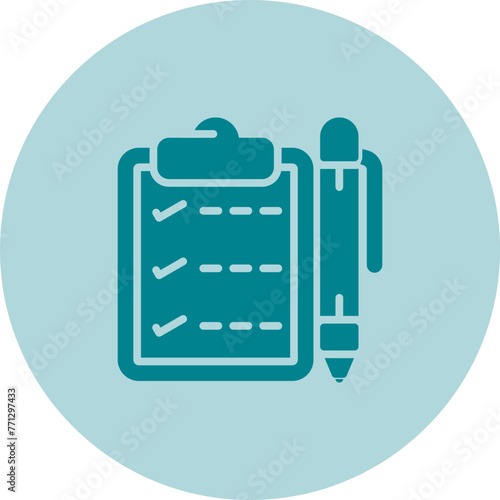 Notepad with pen Vector Icon