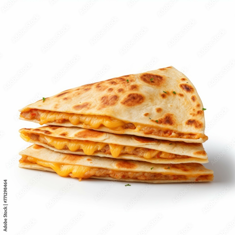 Quesadilla isolated on white background Quesadilla isolated on white background
