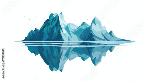 Iceberg Flat vector isolated on white background