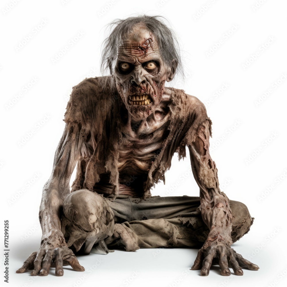 Zombie isolated on white background Zombie isolated on white background