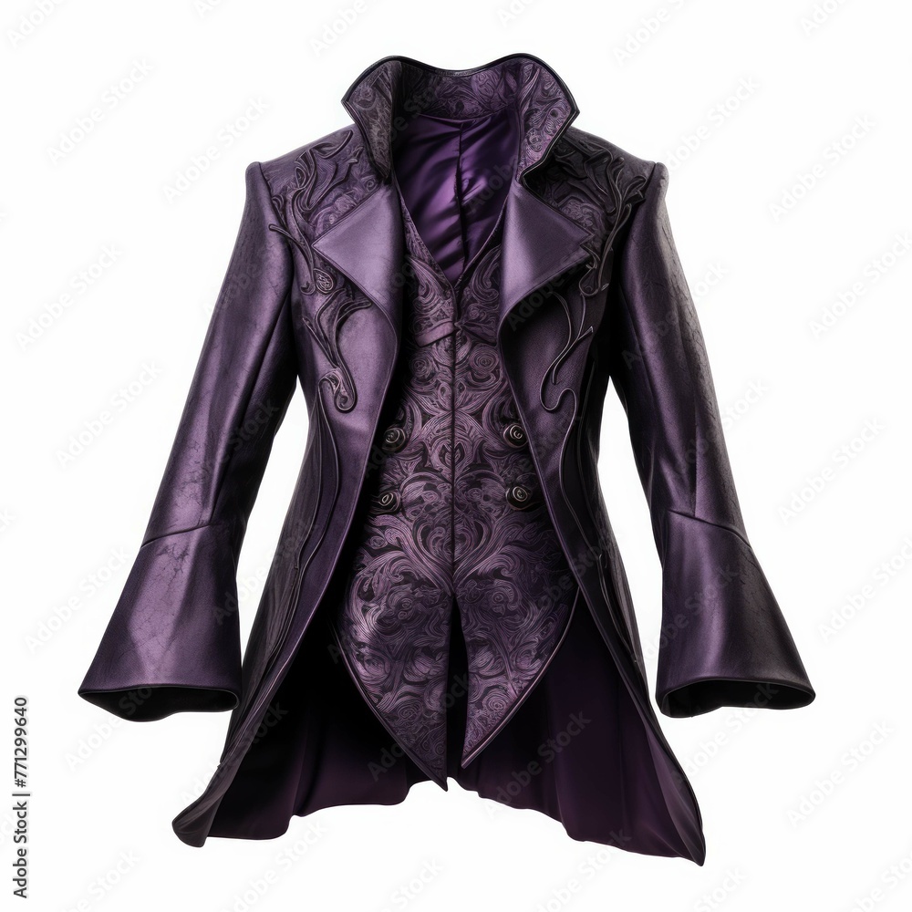 Purple Coat isolated on white background Purple Coat isolated on white background