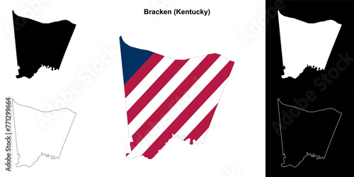 Bracken county (Kentucky) outline map set