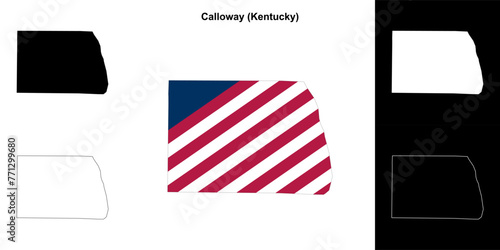 Calloway county (Kentucky) outline map set photo