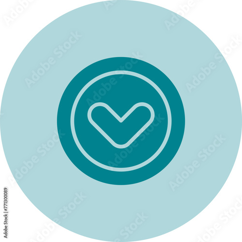 Angle Down Vector Icon
