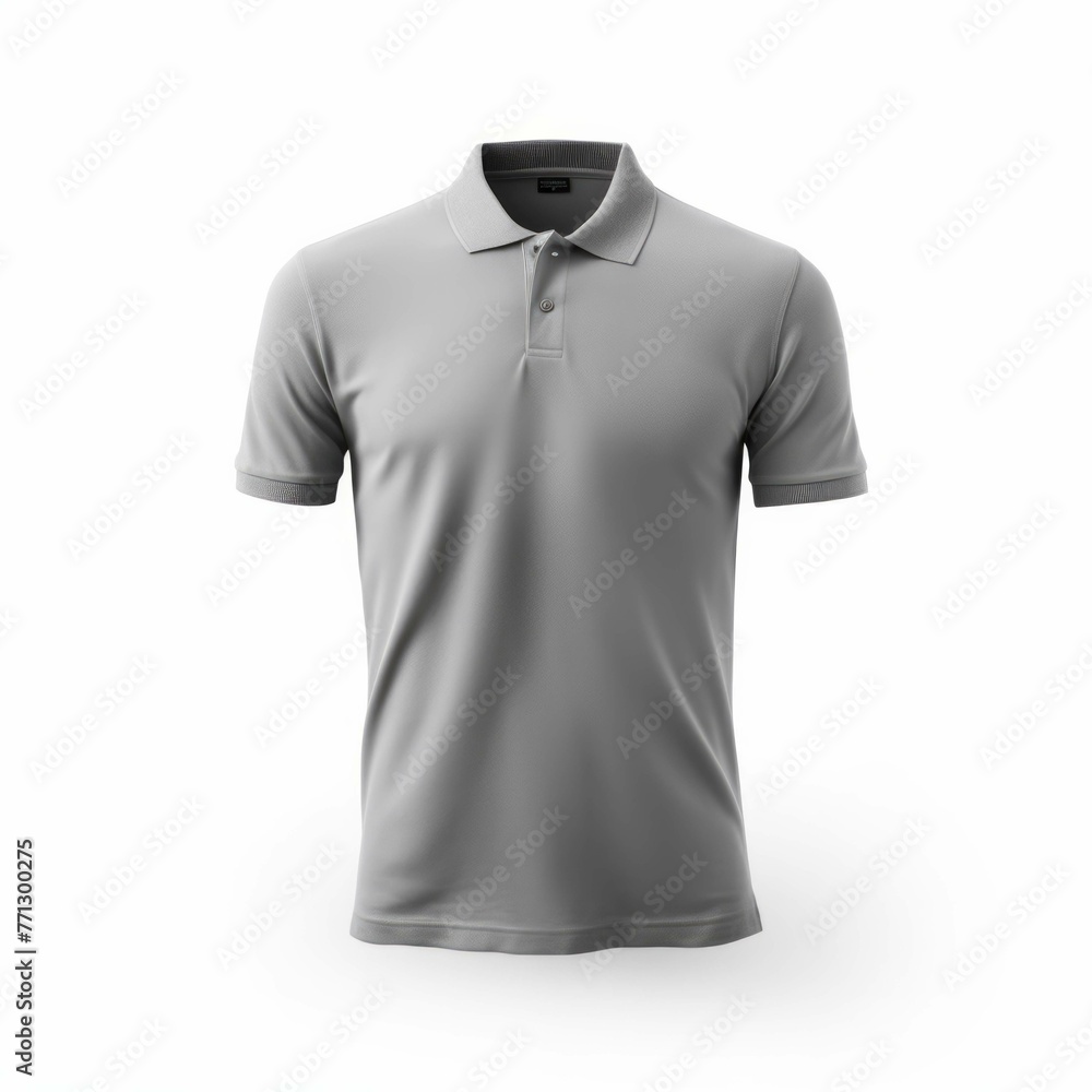 Gray Polo Shirt isolated on white background Gray Polo Shirt isolated on white background