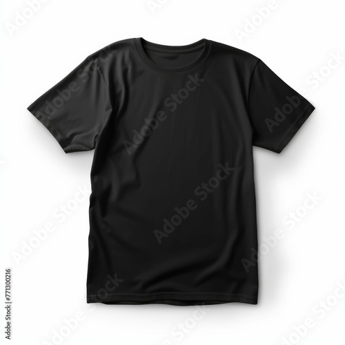 Black T-Shirt isolated on white background