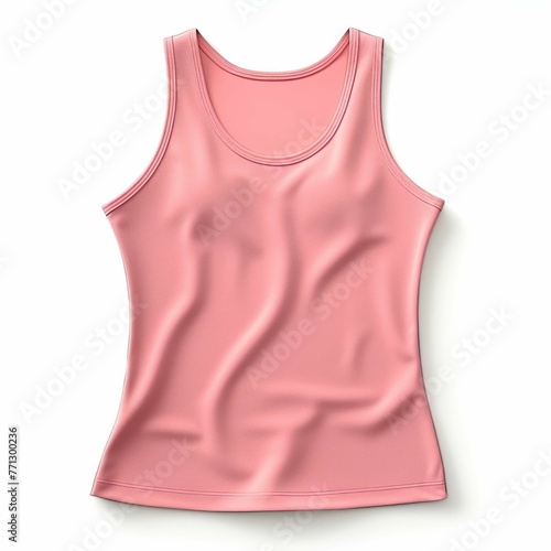 Pink Tank Top isolated on white background