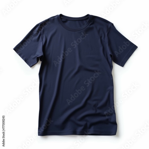 Navy Blue T-Shirt isolated on white background
