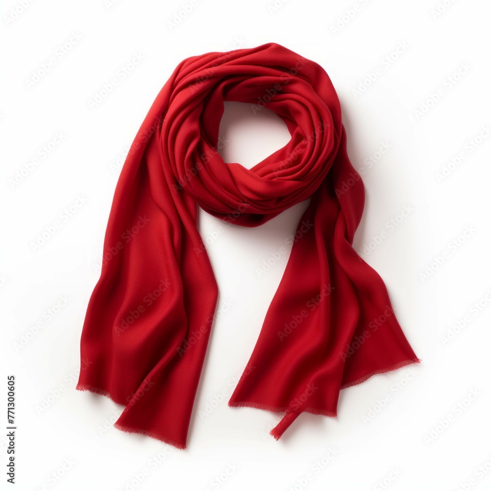 Red Scarf isolated on white background Red Scarf isolated on white background