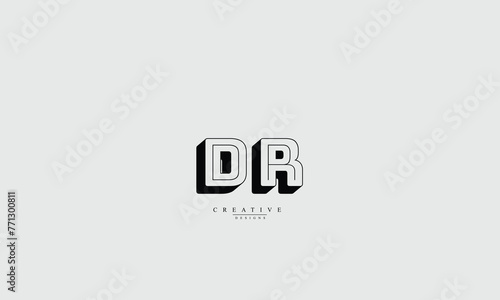 Alphabet letters Initials Monogram logo DR photo