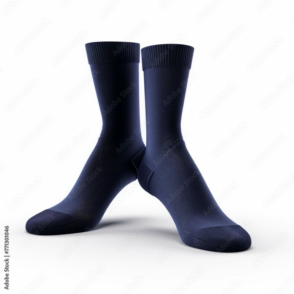 Navy Blue Socks isolated on white background Navy Blue Socks isolated on white background