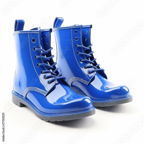 Blue Boots isolated on white background