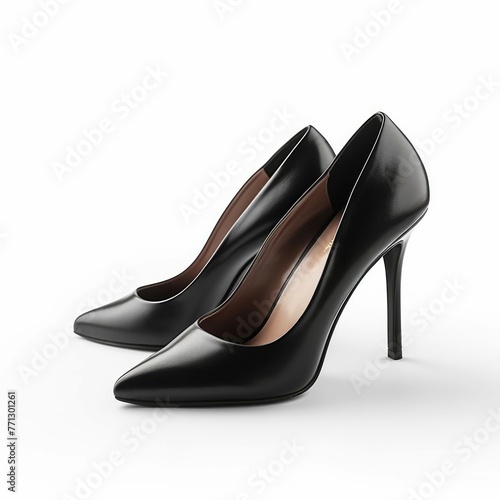 Black High Heels isolated on white background