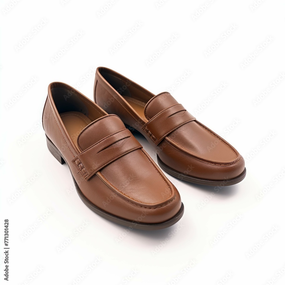 Brown Flats isolated on white background Brown Flats isolated on white background