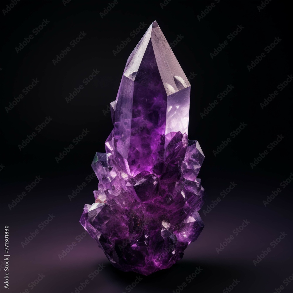 Amethyst isolated on black background Amethyst isolated on black background