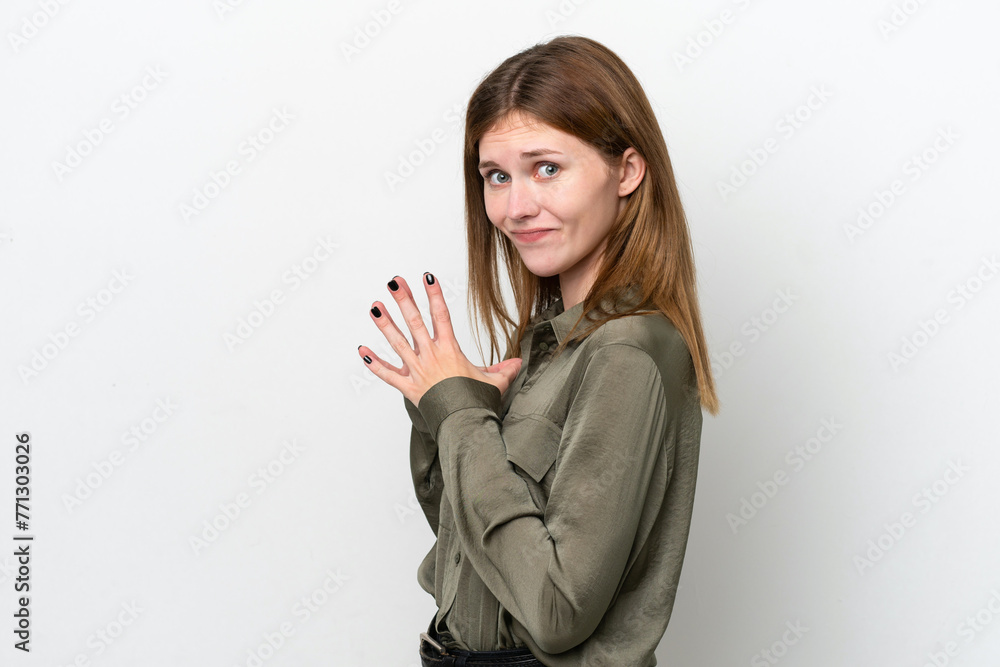 Ταπετσαρία Young English woman isolated on white background scheming something