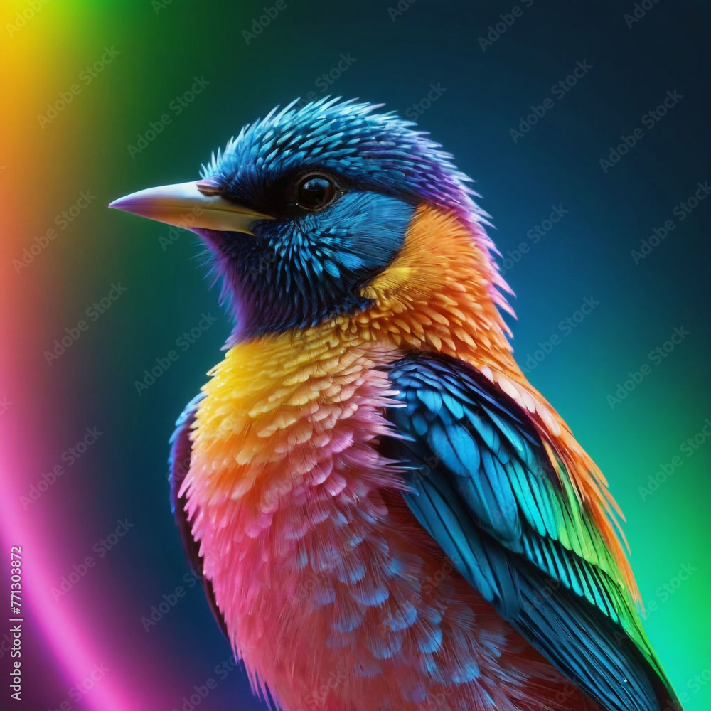 Obraz premium rainbow lorikeet on a branch
