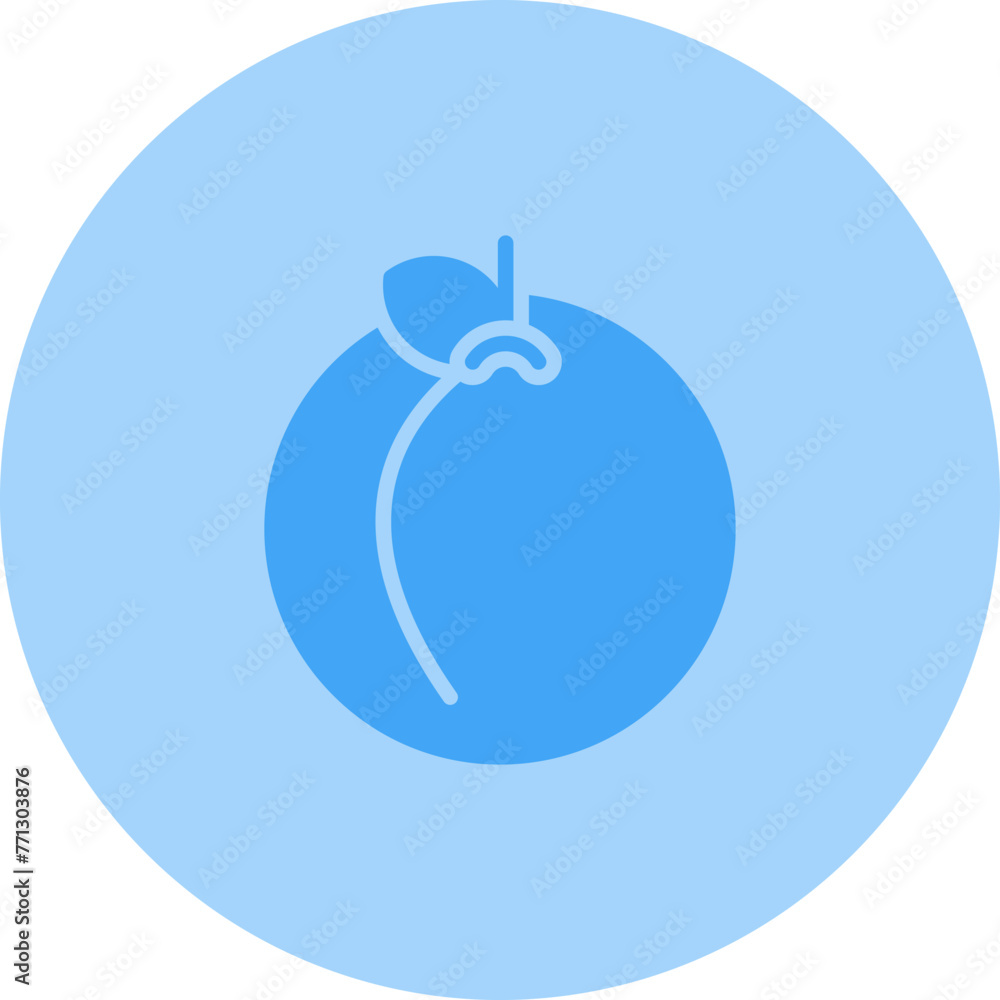 Peach Vector Icon Peach Vector Icon
