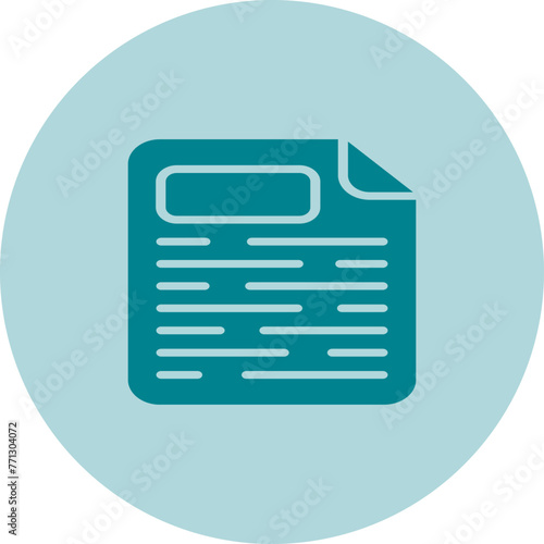 Page Facing Up Vector Icon