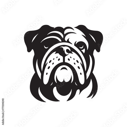 Bulldog Silhouette: Strong, Resolute Canine Breed Profile for Design and Graphic Projects- bulldog vector stock.