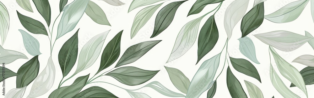 Close-Up of Leaf Pattern on White Background Close-Up of Leaf Pattern on White Background