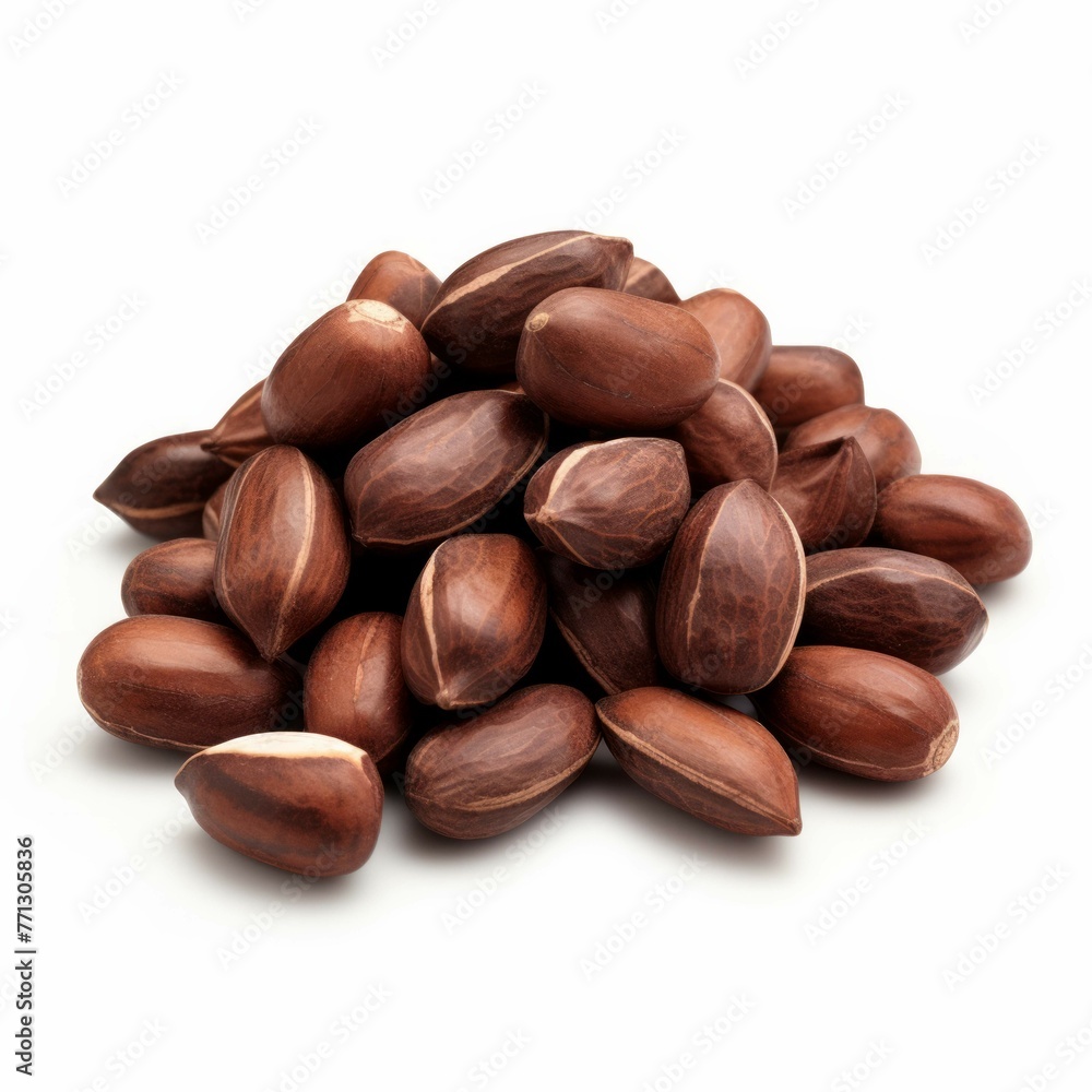 Mongongo Nuts isolated on white background Mongongo Nuts isolated on white background