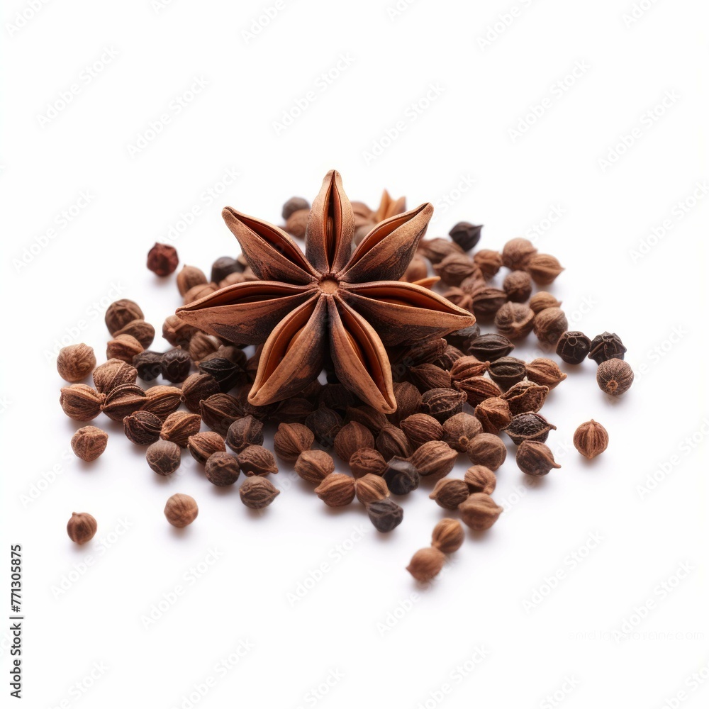 Anise Seeds isolated on white background Anise Seeds isolated on white background