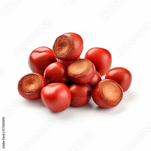 Quandong Nuts isolated on white background photo
