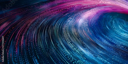 Data streams across a screen symbolizing constant information exchange on social networking platforms. Concept Social Media, Data Exchange, Information Flow, Online Communication