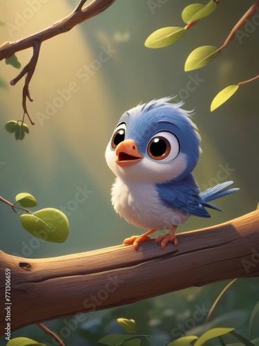 cute bird cartoon animation