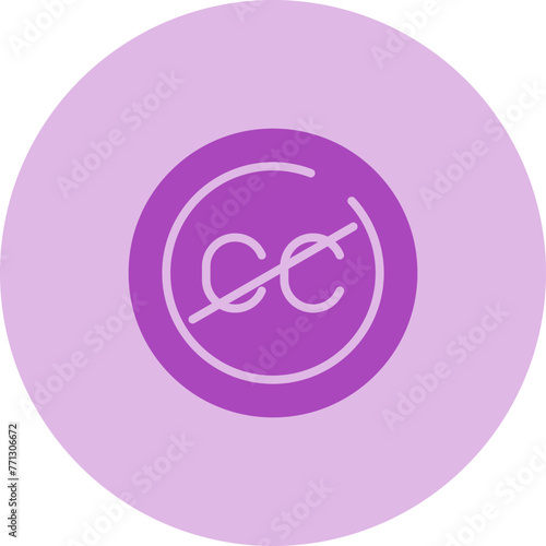 Closed Captions Circle Vector Icon
