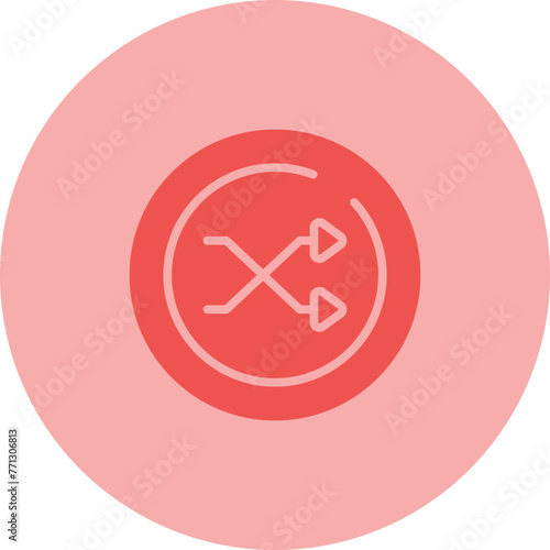 Shuffle Circle Vector Icon